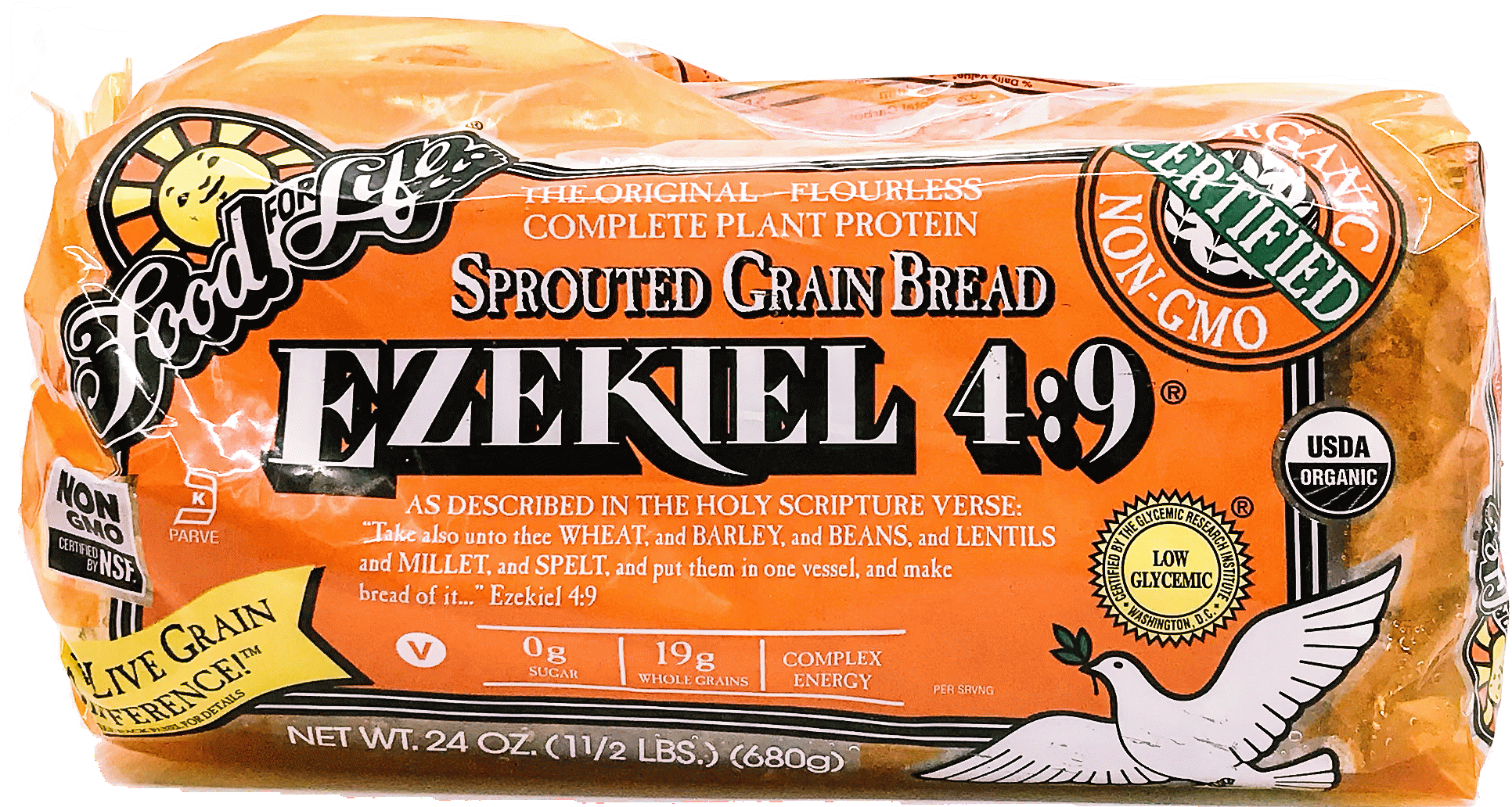Food For Life Ezekiel 4:9 sprouted 100% whole grain bread Full-Size Picture